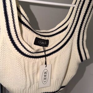Cider Cream and Black Knit Sweater